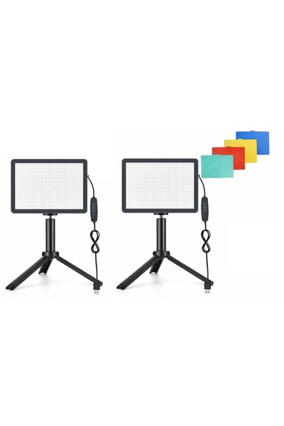 AZT 2 Li 19cm 13w 120 Led Lümen Fotograf Video Işığı Ve Mini Tripod Seti Vlog...