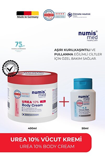 Numis Med UREA %10 Vücut Kremi 400 ml - Çok Kuru ve Pullanma Eğilimli Ciltler...