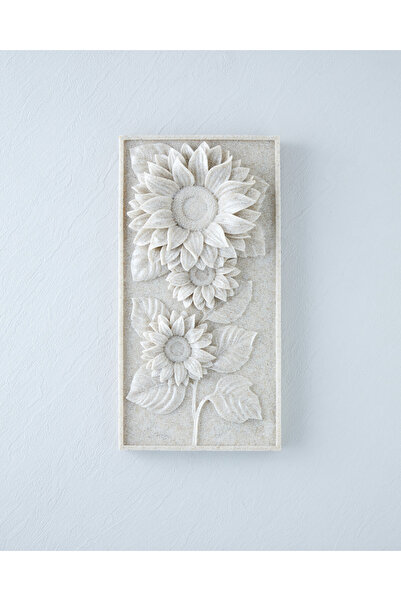 English Home Flower Duvar Aksesuarı 17,5x5,5x34,5 cm Bej