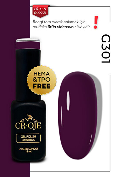 CROJE KALICI OJE Kalıcı Oje G301 - Mor (12 ML.)