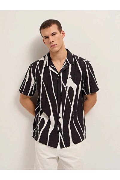 The Bear House Men's Short Sleeve Shirt, breathable, soft comfort Fabric