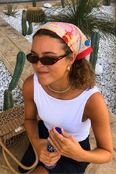 keisy Desenli Kadın Bandana Fular 50x50cm