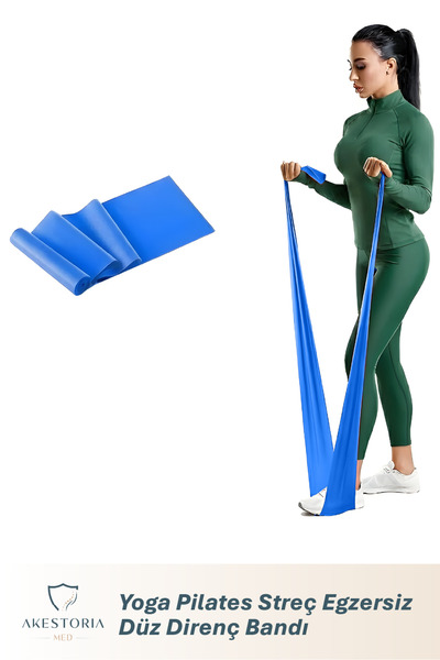 Akestoria Med Yoga Elastic Bands, Yoga Pilates Stretch Long Exercise Flat Res...