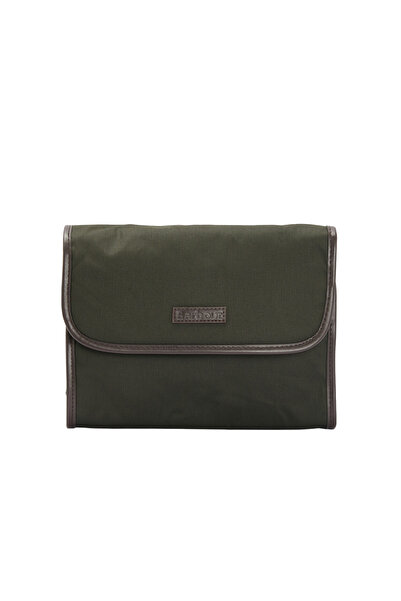 Barbour Wax Hanging Washbag Organizer OL71 Olive/Sand