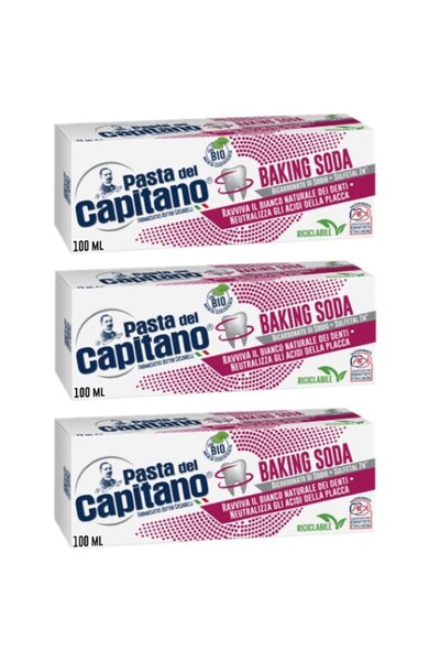 Pasta Del Capitano معجون أسنان بصودا الخبز 100 مل × 2 قطعة