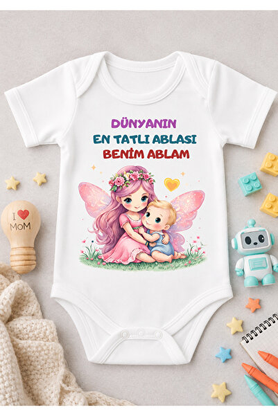 EYDUBABY Ablam Yazili Baby Zibini 100% Cotton Yazili Zibin