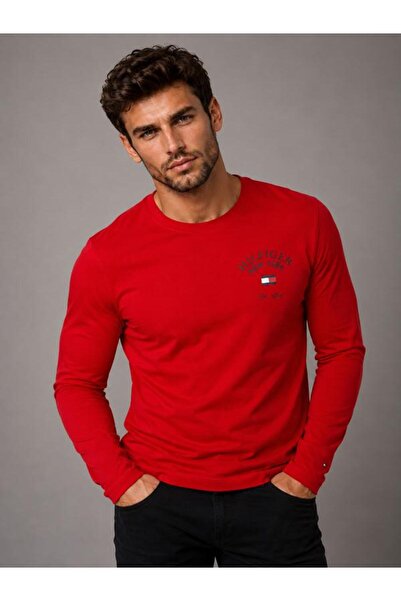 Tommy Hilfiger تي شيرت أرك فارسيتي - بأكمام طويلة - تي شيرت