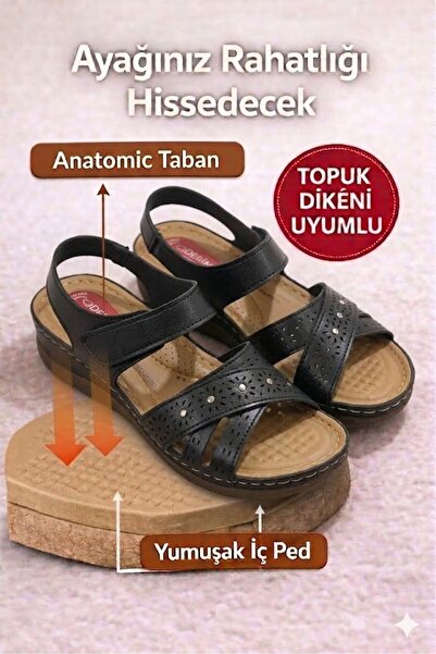Behtah Kundura Full Orthopedic Gel Soft Puff Non-Slip Sole Outdoor Sandals Su...