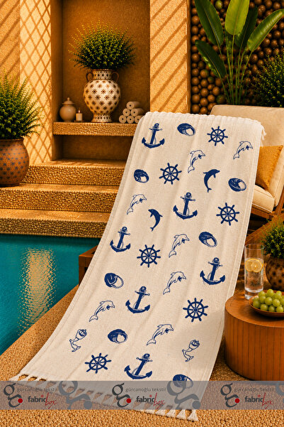 Fabric Box %100 Natural Bambu Müslin Baskılı Peştemal Banyo Havlusu Türk Havlusu Hamam Plaj Havlusu