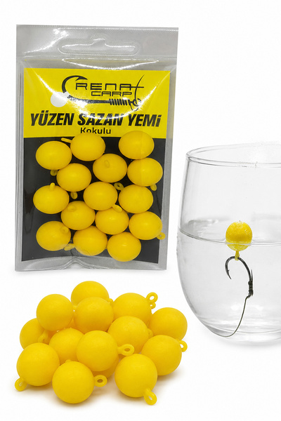 RENAT CARP Yüzen Kulplu Kokulu Sarı Top Sazan Yemi 14 Mm (15 ADET)