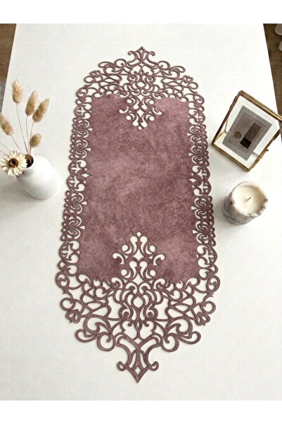 Ergüven Home Runner Tesatura Roz De piele intoarsa 40x100 Cm Dimensiune Masut...