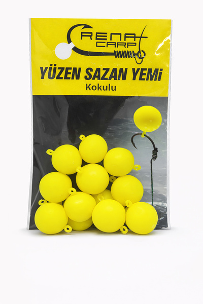 RENAT CARP Yüzen Kulplu Kokulu Fluo Yeşil Top Sazan Yemi 16 Mm (10 Adet)