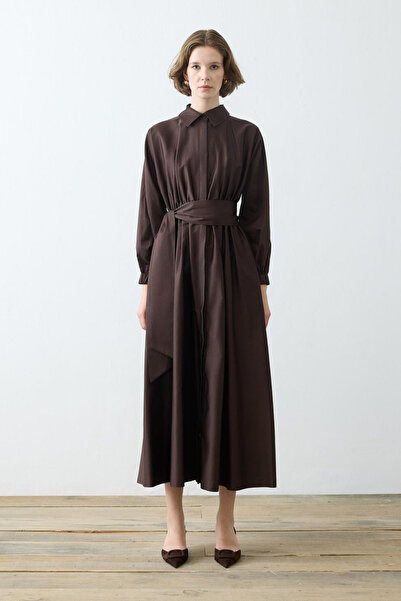 STILLA COTTON DRESS - BROWN
