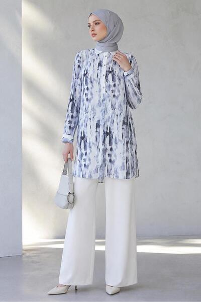 Alvina Patterned Plus Size Tunic 20540