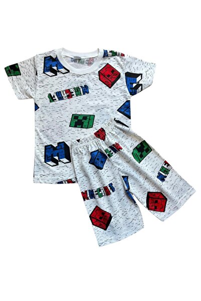 Fil Kids Dečački pamučni letnji tanki komplet pidžama sa kratkim rukavima i š...