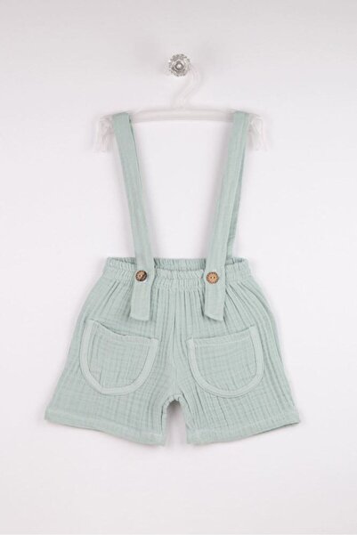 Bondilolly Baby Muslin Pocketed Strap Pants 100% Cotton