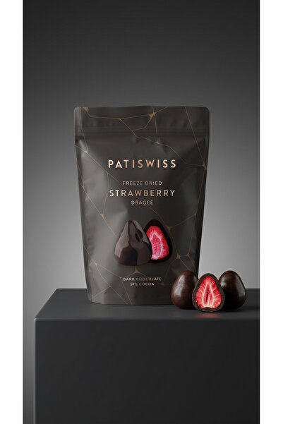 Patiswiss Bitter Çikolatalı Çilek Draje, 80G