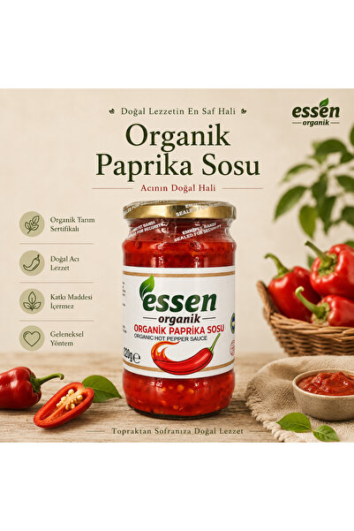 Essen Organik Organik Paprika Sosu (Acı Biber Sosu) 320gr