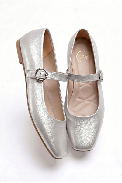 LUNA SHOES Меки дамски балерини в цвят сребристо сиво - елегантен и дишащ дизайн