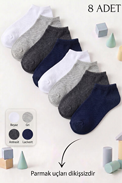 vtex socks 8'li Dikişsiz Çocuk Patik Çorap