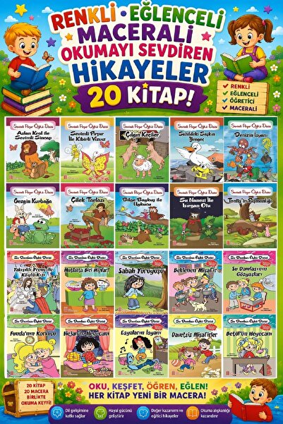 Ata Yayıncılık 1.Sınıf Renkli Eğlenceli Maceralı Okumayı Sevdiren Hikayeler (...