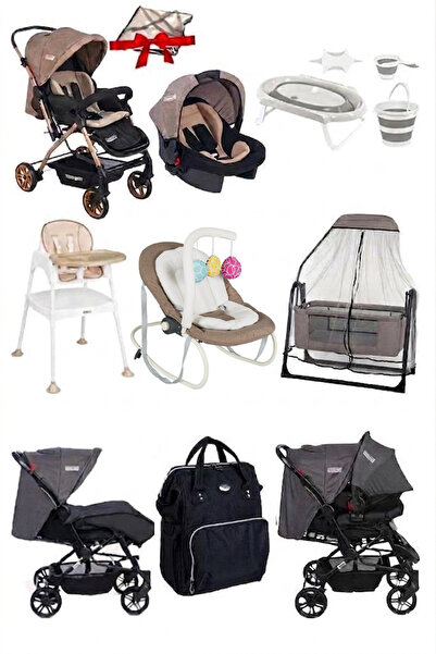 Tommybaby 12 Parça Çeyiz Seti Bebek Arabası Puset Beşik Anakucağı Mama Sandal...