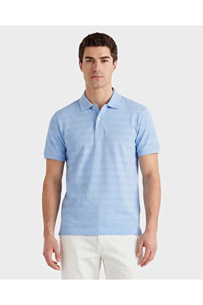Gant Erkek Mavi Regular Fit Polo Yaka T-Shirt