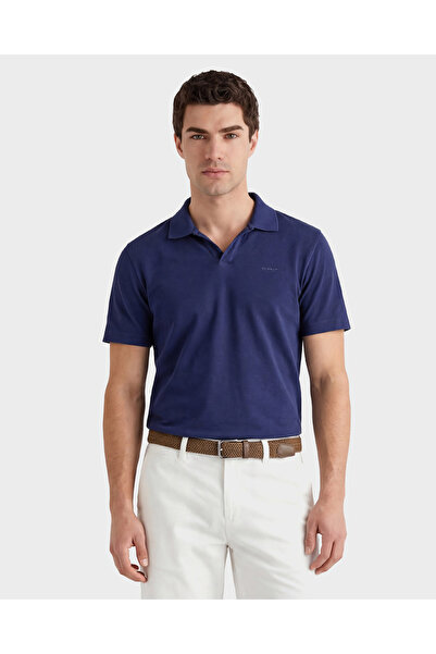 Gant Erkek Mavi Regular Fit Polo Yaka T-Shirt