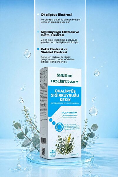 Shiffa Home HOLİSTRAKT - Okaliptus, Sığırkuyruğu ve Kekik İçeren Sıvı Ekstrat 250 ML