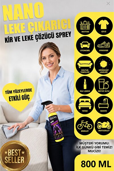 SOLVEKS Araç İçi Koltuk, Döşeme ve Motor Jant Temizleyici Leke Sökücü Nano Sp...