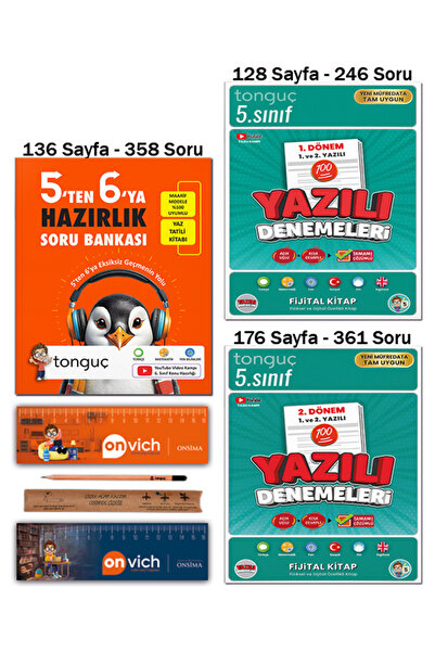 Tonguç Yayınları 6. Sınıf 5 ten 6 ya Hazırlık Yaz Tatili Tekrar Seti - 5. Sın...