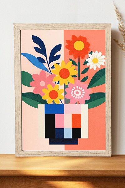 Luna Marissa Αφίσα Pixel Art Vase - Αφίσα τοίχου από γυαλιστερό χαρτί χωρίς π...