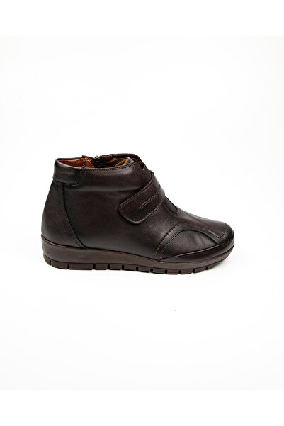 Scavia 572 Orthopedic Genuine Women's Leather Boots Brown
