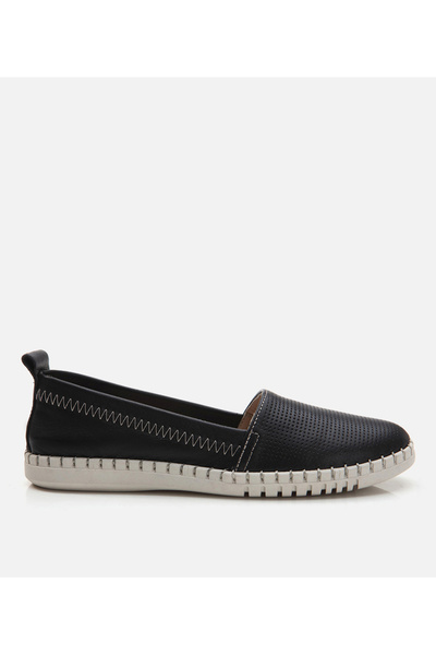 Hotiç Kadın Deri Siyah Loafer