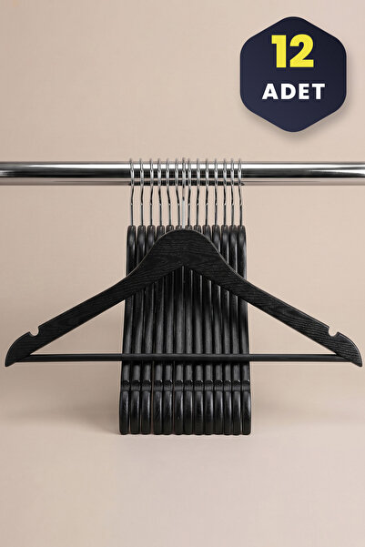 KHAKMA Wooden Look Plastic Clothing Shirt Hanger