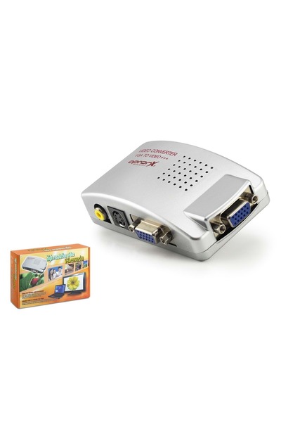 APRONX Apx895 Vga to Av S-Video Video Converter Gray
