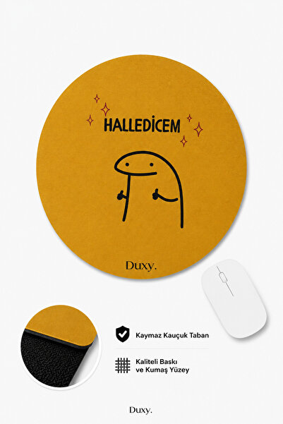 Duxy Espirili Kauçuk Mouse Pad, 19 cm, Kaymaz Taban, Ev Ofis Oyun için Rahat ...