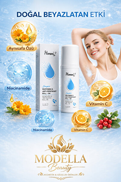 hommlife LIMPIO BEYAZLATICI & TERLEME ÖNLEYİCİ ROLL ON 75ML