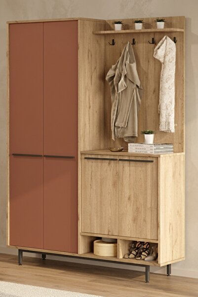 L'occi Concept Living Modern Portmanto Vestiyer Ayakkabılık - Metal Ayaklı An...