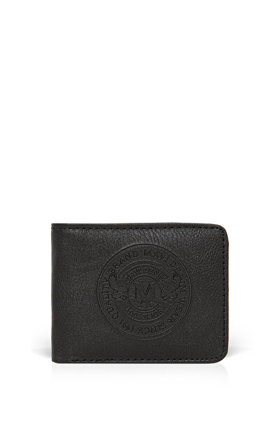 Mavi Schwarze Geldbörse mit Siegellogo 092244-900
