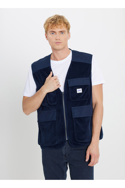 Lee Lacivert Erkek Regular Fit Yelek LR37204033607 Lacivert Yelek