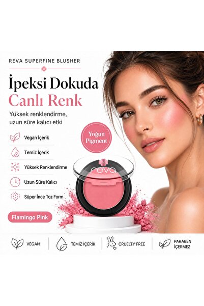 REVA Superfine Blusher Flamingo Pink - Süper ince Toz Allık 7,5 gr - No: 703 ...
