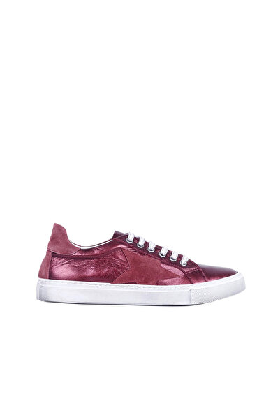 Bueno Shoes Pantofi sport de damă din piele roșie claret - Model 01ws3203