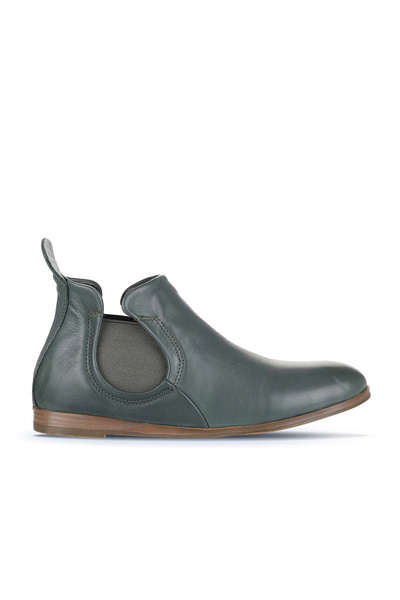 Bueno Shoes Cizme plate de damă din piele verde 01wp1602