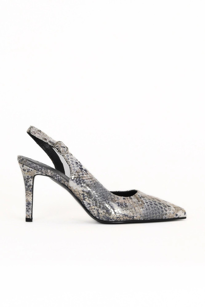 Bueno Shoes Γκρι Snake γυναικεία παπούτσια με τακούνι 33wg7669