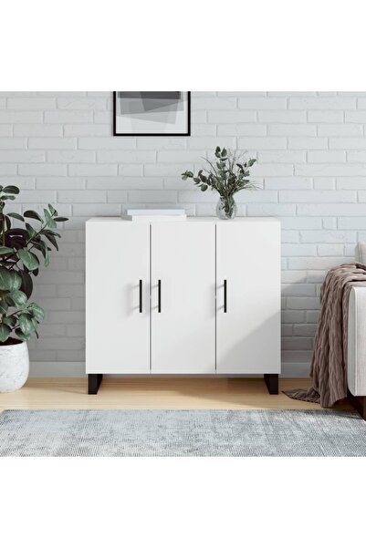 Concept Servantă, alb, 90x34x80 cm, lemn compozit