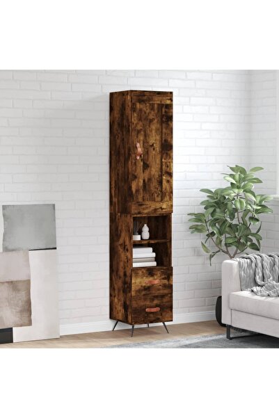 Concept Dulap înalt, stejar fumuriu, 34,5x34x180 cm, lemn prelucrat