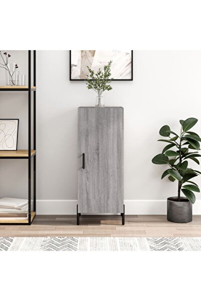 Concept Servantă, gri sonoma, 34,5x34x90 cm, lemn compozit
