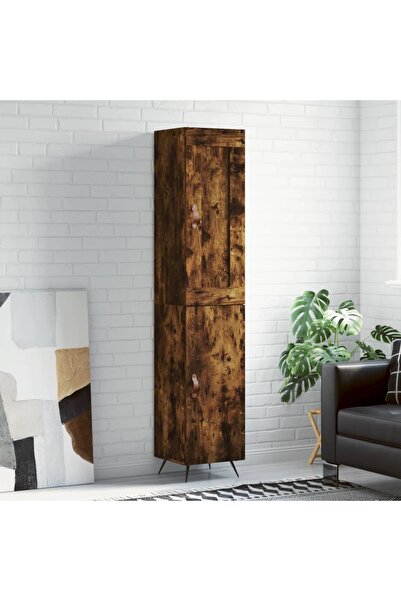 Concept Dulap înalt, stejar fumuriu, 34,5x34x180 cm, lemn prelucrat
