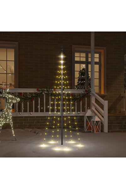 Concept Brad de Crăciun pe catarg, 108 LED-uri, alb cald, 180 cm